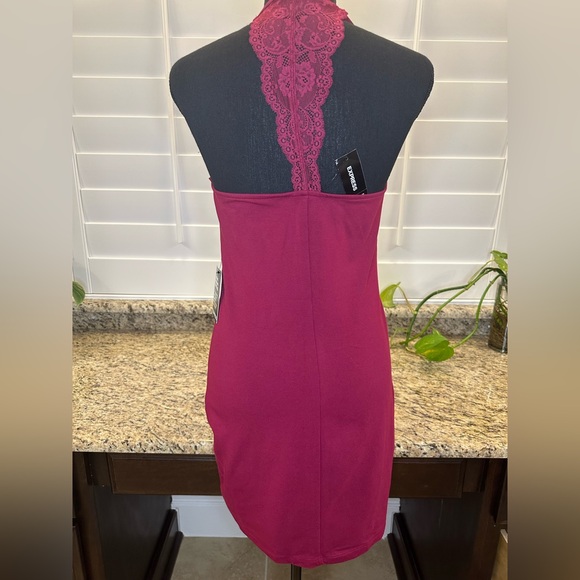 NWT Express Lace Bodycon Razorback Mini dress, Size Small - Picture 4 of 8